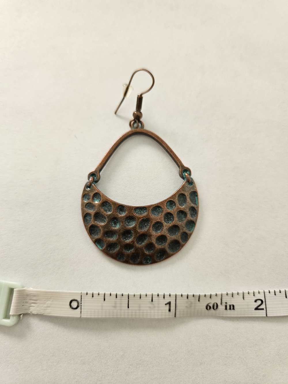 NWT Drop Earrings Green Blue Copper Bronze Brown Lightweight Bohemian Retro - Picture 2 of 4